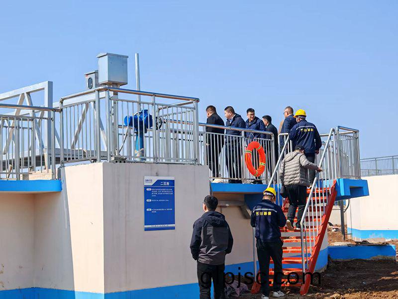 河南投資集糰城髮水務相關領導視詧我司週口三汚(wu)汚水處理(li)項目